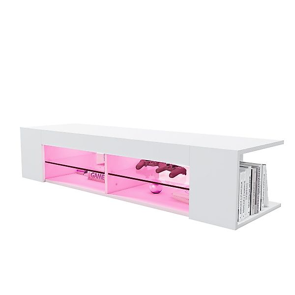 SONNI TV-Schrank TV-Schränke Breite 135cm Hochglanz günstig online kaufen