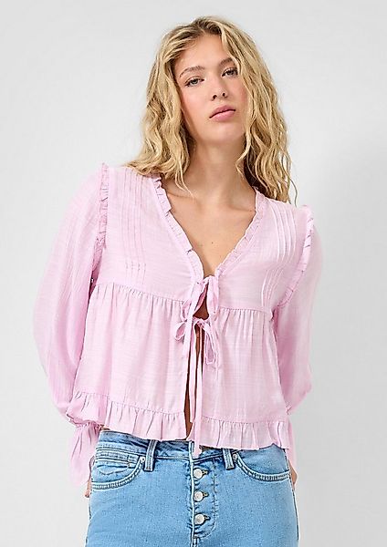 QS Langarmbluse Bluse Rüschenbluse günstig online kaufen
