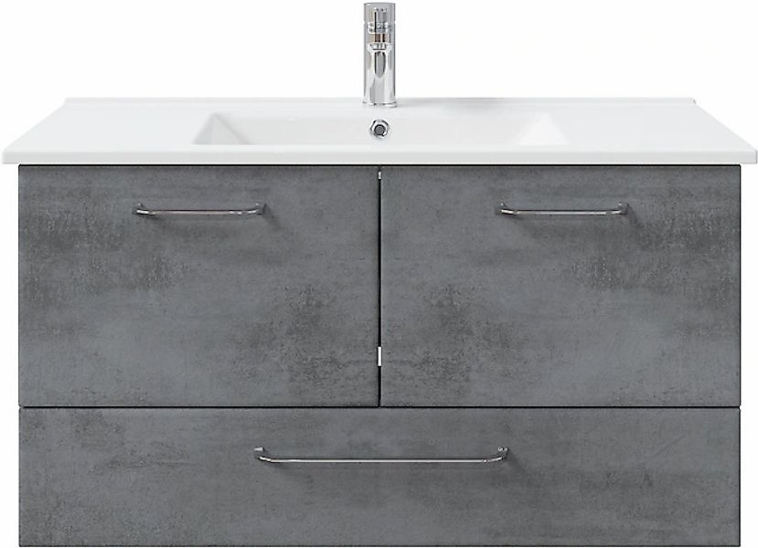 Saphir Badmöbel-Set "Quickset 945 Keramik-Waschtisch mit Unterschrank, 100 günstig online kaufen