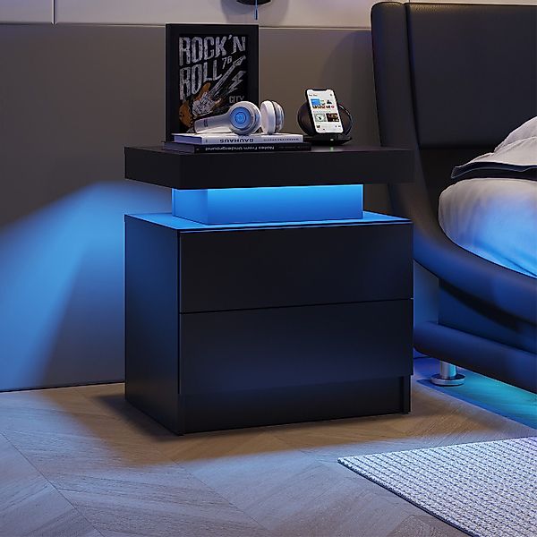autolock Nachttisch Nachttisch LED Beistelltisch Schrank günstig online kaufen