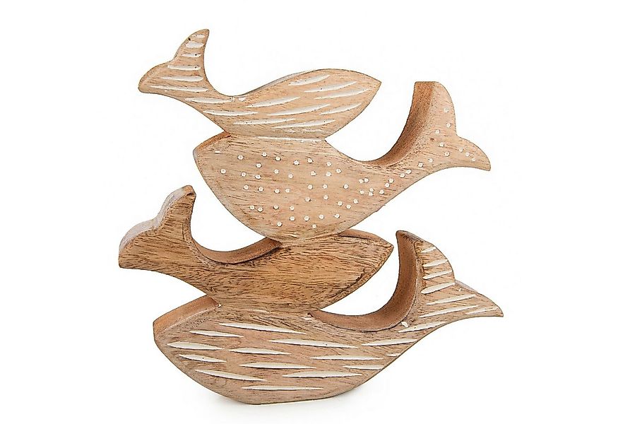 Logbuch-Verlag Dekofigur Fisch Deko Figur aus Holz handgeschnitzt aus Natur günstig online kaufen