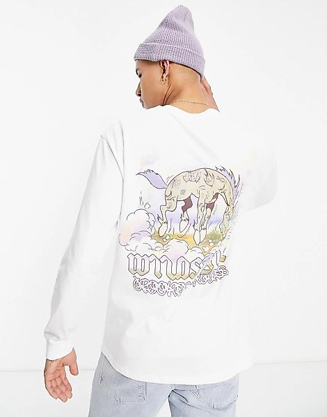 Crooked Tongues – Langärmliges Shirt in Weiß mit Foto-Print günstig online kaufen