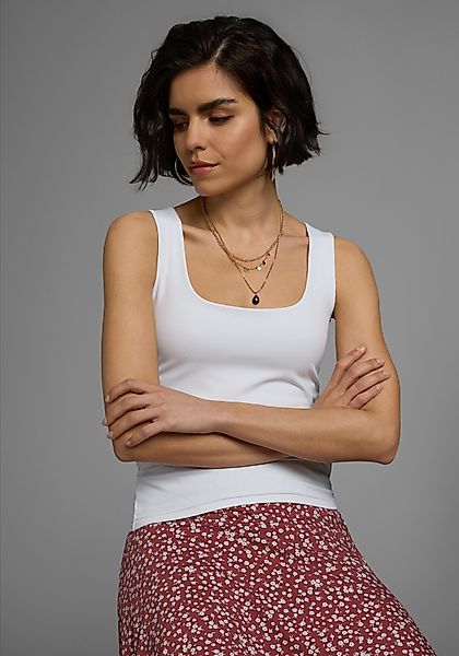 Laura Scott Tanktop mit modischem Karree-Ausschnitt günstig online kaufen