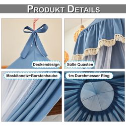 Sunicol Moskitonetz Doppelschicht Moskitonetz, Bett Baldachin, günstig online kaufen
