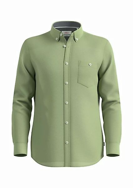 s.Oliver Langarmhemd Slim: Langarmhemd mit aufgesetzter Brusttasche günstig online kaufen