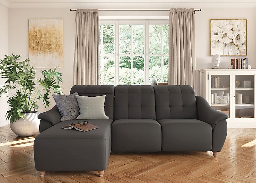 Home affaire Ecksofa "Boston L-Form" Kopfteilverstellung an jeder Sitzfläch günstig online kaufen