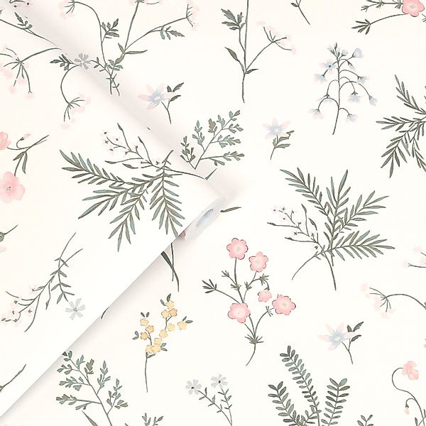 LAURA ASHLEY Vliestapete »Crosswell Coral Pink« floral texturiert 10mx52cm günstig online kaufen