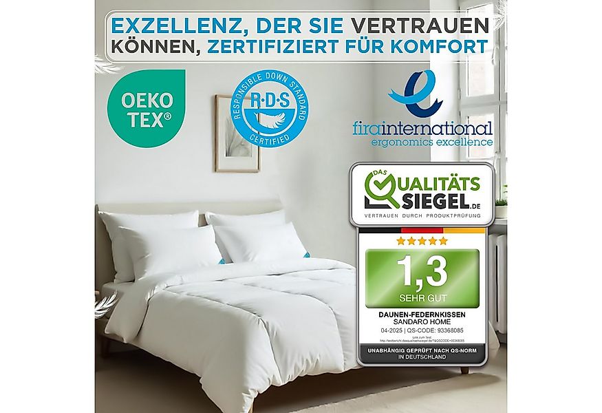 Sandaro Home Kopfkissen Federkissen und Federkopfkissen – Perfekter Schlafk günstig online kaufen