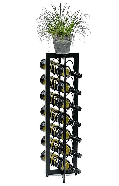 DanDiBo Weinregal Design Metall Schwarz Stehend 96323 X 80 cm Flaschenregal günstig online kaufen