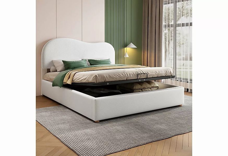 HAUSS SPLOE Polsterbett 140x200cm Hydraulisch Bett Verstellbares Kopfteil, günstig online kaufen