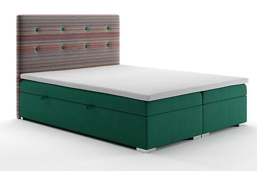 JVmoebel Bett Chesterfield Bett Boxspring Hotel Doppel Komplett Set Topper günstig online kaufen