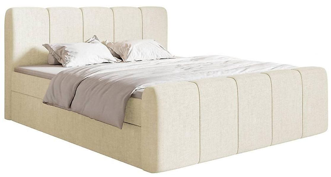 NADUVI Collection | Boxspringbett Chloe 140x200 Chenille mit Staufach günstig online kaufen