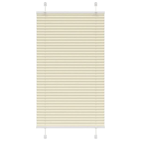 vidaXL Plissee Creme 75x100 cm Stoffbreite 74,4 cm Polyester 4015274 günstig online kaufen