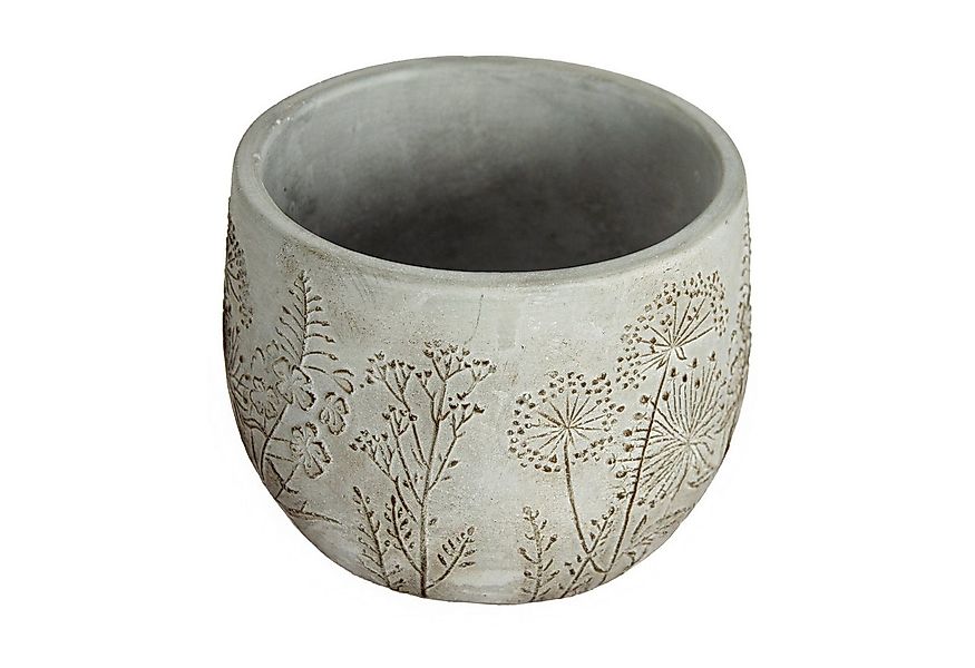 Goldbach Blumentopf Handgemachter Zement Blumentopf Grau 11 x 14 x 14 cm (1 günstig online kaufen