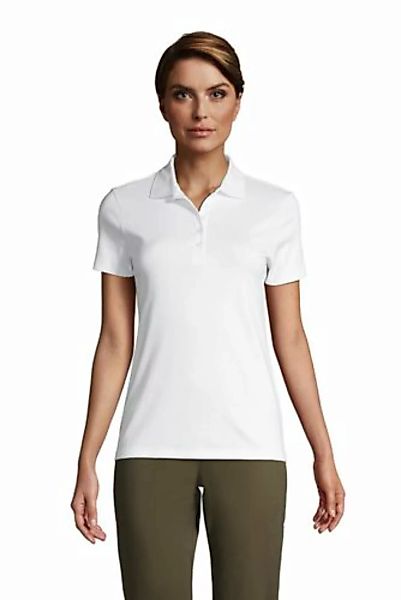 Supima-Poloshirt, Damen, Größe: M Normal, Weiß, Baumwolle, by Lands' End, W günstig online kaufen