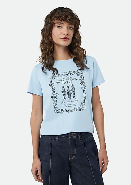Comma Kurzarmshirt T-Shirt aus Baumwollmix mit günstig online kaufen
