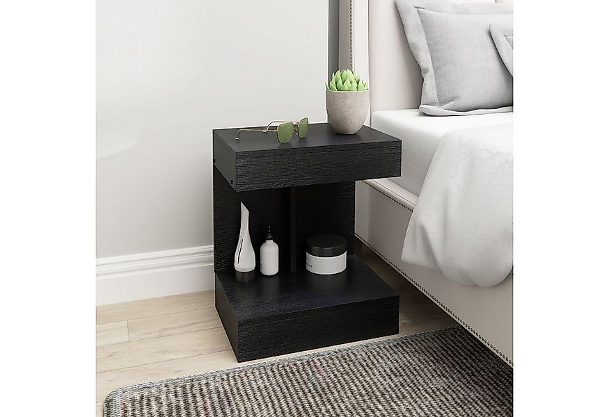 HOMCOM Nachttisch mit Schubladen, mit Ablage (Beistelltisch, 1-St., Nachtsc günstig online kaufen