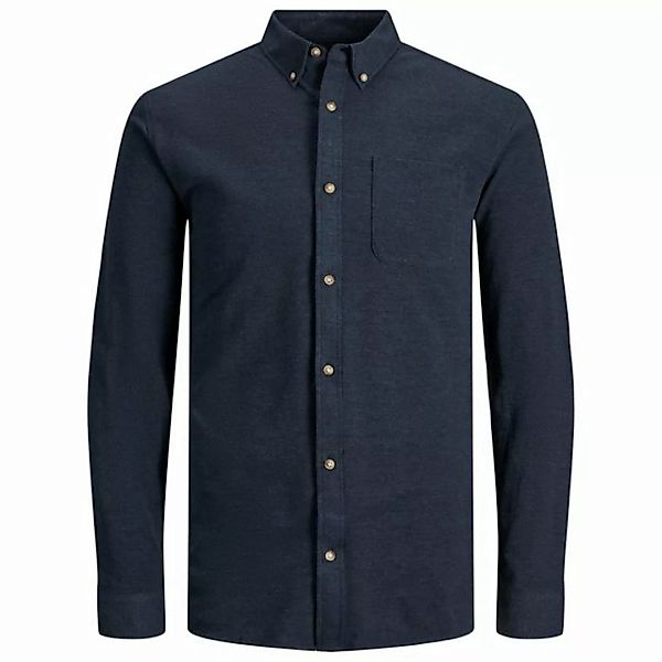Jack & Jones PlusSize Langarmhemd Große Größen Langarmhemd Piqué navy melan günstig online kaufen