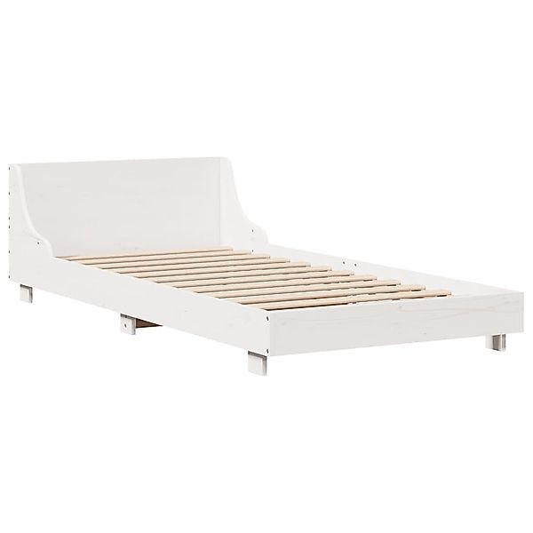 vidaXL Bett Massivholzbett ohne Matratze Weiß günstig online kaufen