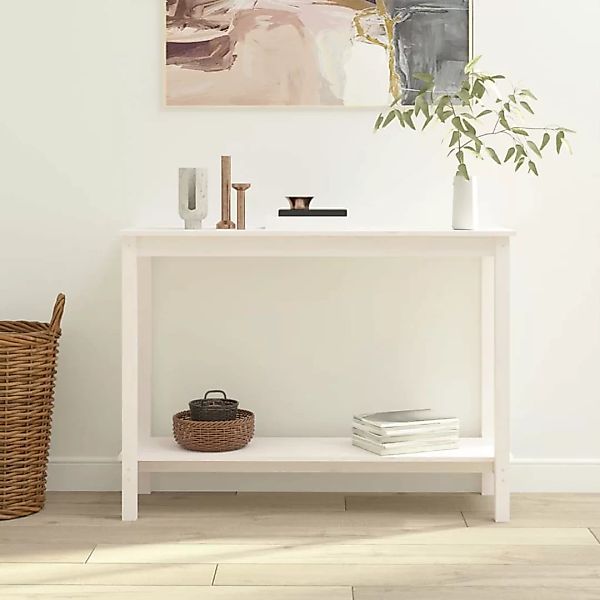 Vidaxl Konsolentisch Weiß 110x40x80 Cm Massivholz Kiefer günstig online kaufen