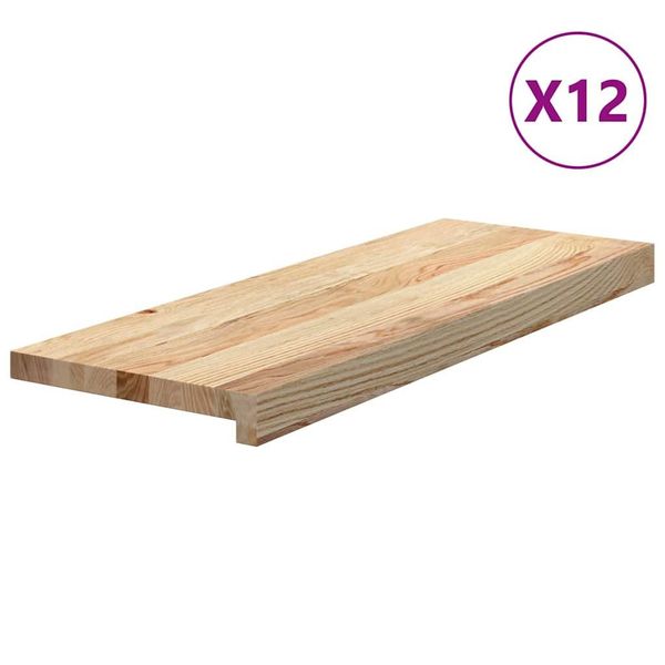 vidaXL Stufenmatte Treppenstufen 12 Stk. Unbehandelt günstig online kaufen