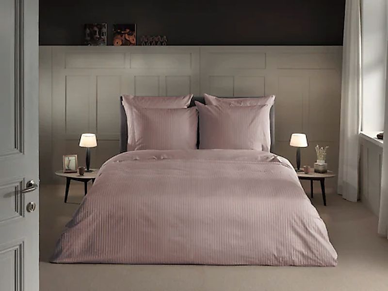 Heckett & Lane Bettwäsche »Banda« 3 tlg. hochwertiges Mako-Satin, Streifen günstig online kaufen