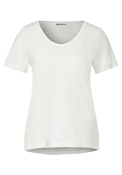 STREET ONE T-Shirt - Basic Damen T-Shirt - Kurzarmshirt einfarbig günstig online kaufen