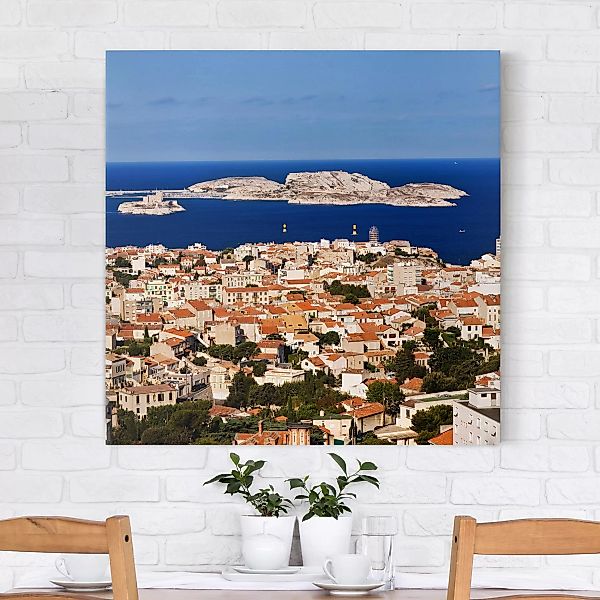 Leinwandbild Architektur & Skyline - Quadrat Marseille günstig online kaufen