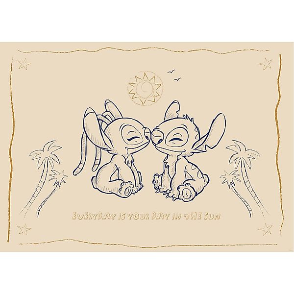 Komar Wandbild Disney Lilo and Stitch Your Day in the Sun 70 cm x 50 cm günstig online kaufen