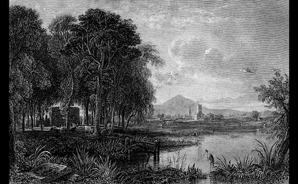 Papermoon Fototapete »Gemälde Schwarz & Weiß« günstig online kaufen