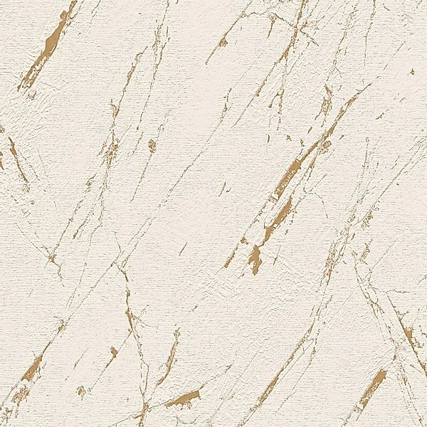 PROFHOME 393364-GU Stein Tapete Marmoroptik Metallic Beige Gold 0,53 m x 10 günstig online kaufen