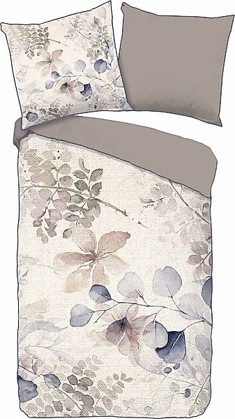 Descanso Wendebettwäsche »Fivien«, Baumwolle, Satin, 135x200, Biese, Reißve günstig online kaufen