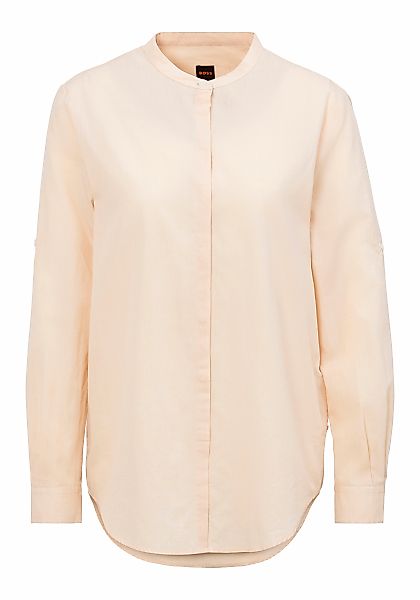 BOSS ORANGE Klassische Bluse "C Befelize 21", Chambray Qualität, Stehkragen günstig online kaufen