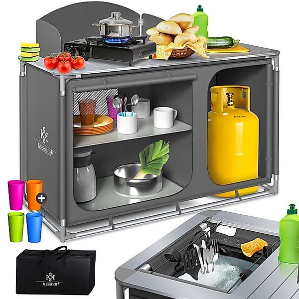 KESSER Mehrzweckschrank Campingschrank, Campingküche mit Aluminiumgestell günstig online kaufen