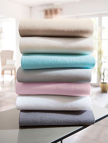 my home Spannbettlaken »Strawberry Edel Jersey, Premium Qualität in 115 g/m günstig online kaufen