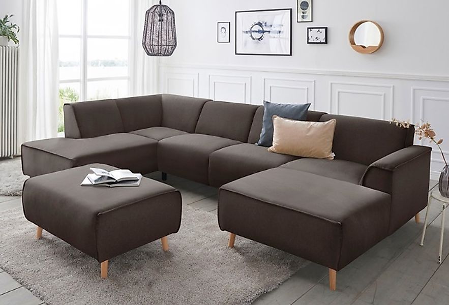 andas Wohnlandschaft »Janek Scandic Design, elegant und zeitlos U-Form«, mi günstig online kaufen