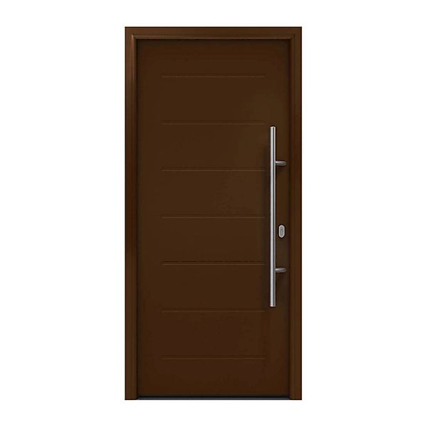 EcoStar Haustür Isopro IP 015 Terrabraun 110 cm x 210 cm DIN R günstig online kaufen
