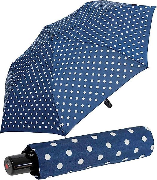 Knirps® Taschenregenschirm Slim Duomatic mit Auf-Zu-Automatik - Polka Dots, günstig online kaufen
