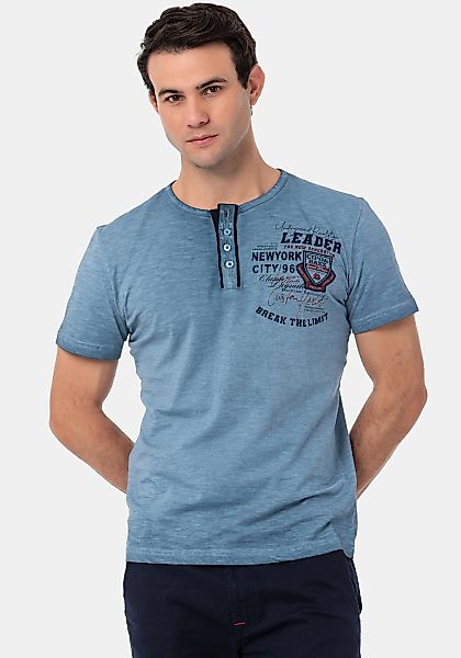 Cipo & Baxx T-Shirt "T-Shirt", mit Knopfleiste günstig online kaufen
