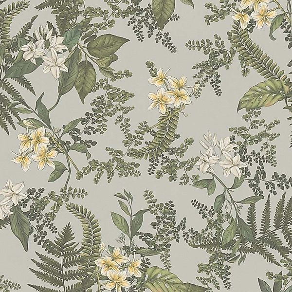 Bricoflor Vintage Tapete Im Landhausstil Mit Blumen Florale Vliestapete Gra günstig online kaufen