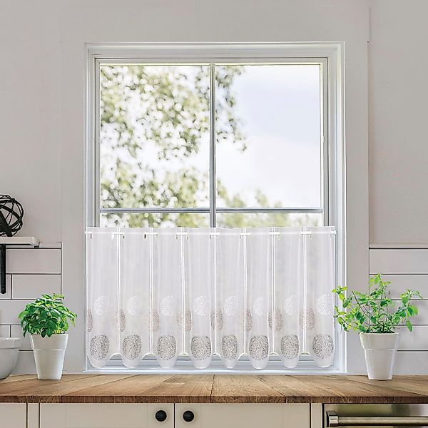 Gerster Scheibengardine Elena (1 St), Durchzuglöcher, günstig online kaufen