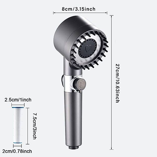 MC Star Regenduschkopf Duschkopf Handbrause 3 günstig online kaufen