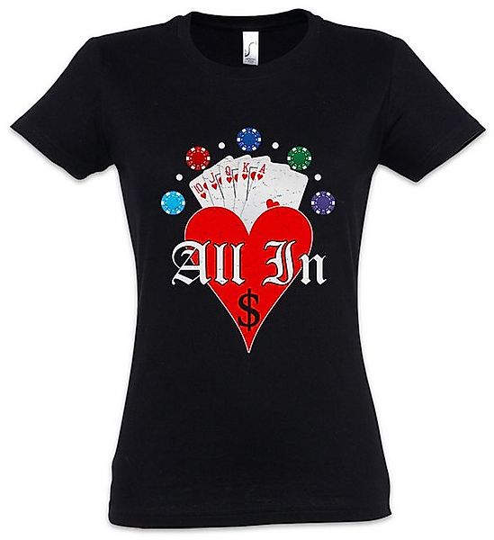 Urban Backwoods Print-Shirt Poker Hearts All In Damen T-Shirt Card Karten B günstig online kaufen