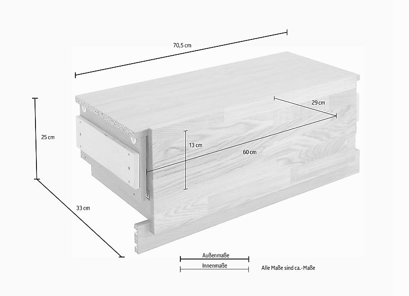 Guido Maria Kretschmer Home&Living Schubkasten "Como", Breite 70, 5 cm günstig online kaufen