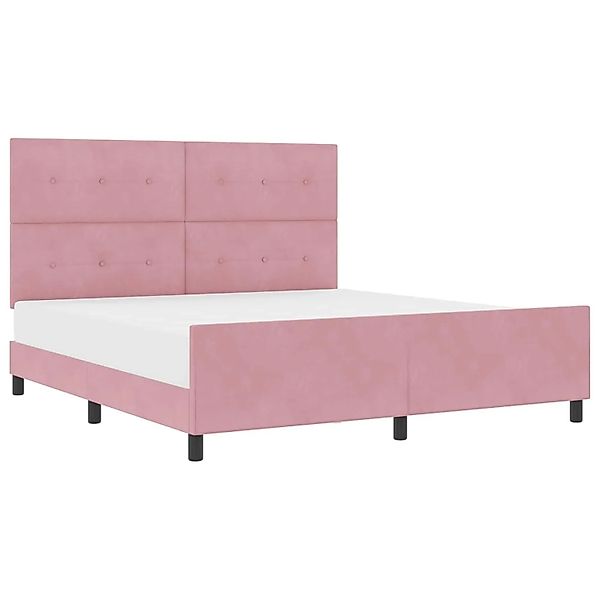 vidaXL Boxspringbett mit Kopfteil Rosa 180 x 200 cm Samt 3344962 günstig online kaufen