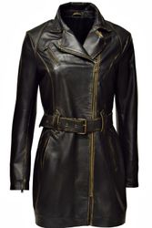 Zimmert Leather Ledermantel Una Reverskragen günstig online kaufen