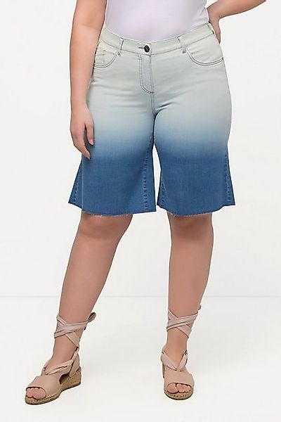 Ulla Popken 5-Pocket-Jeans Jeansshorts Mary Farbverlauf weites Bein günstig online kaufen