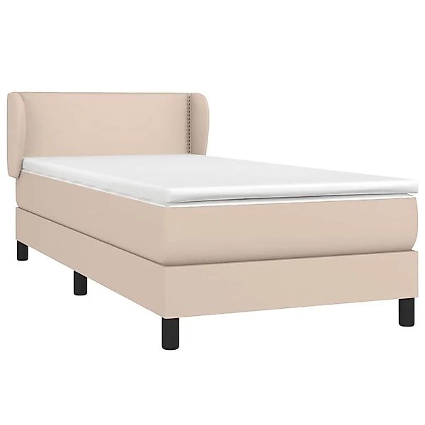 vidaXL Boxspringbett mit Matratze Cappuccino-Braun 80x200cm Kunstleder 3127 günstig online kaufen