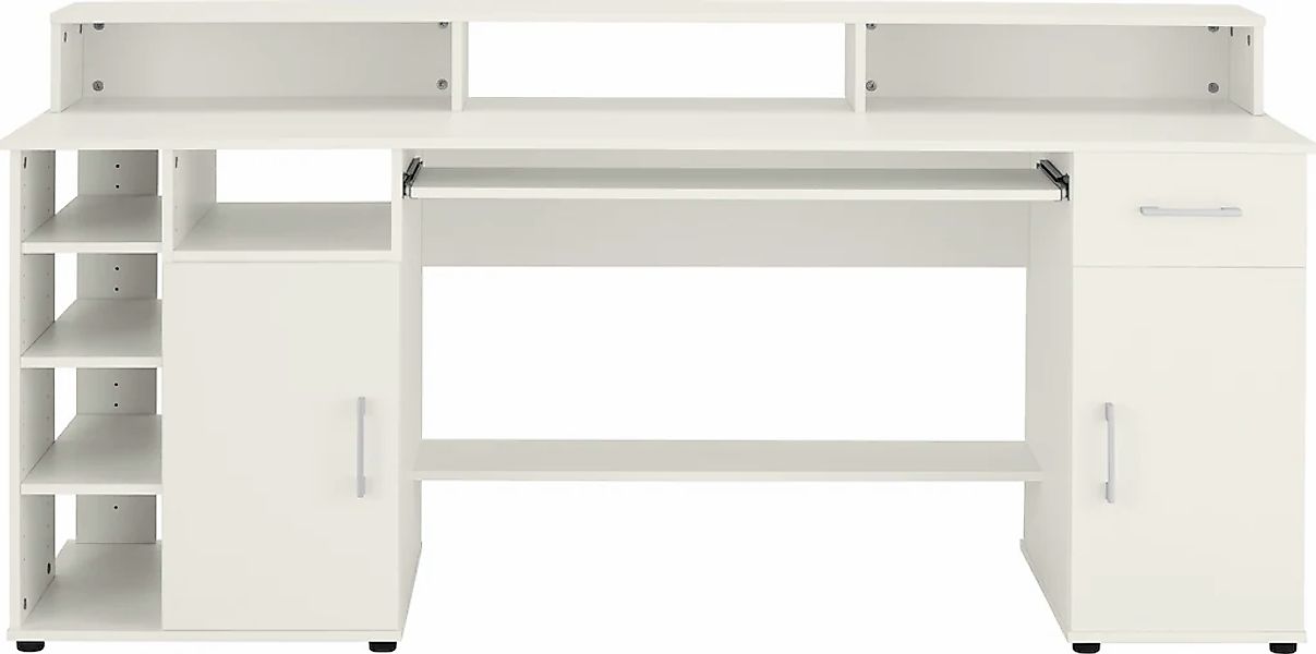 VOGL Möbelfabrik Schreibtisch "Tim mit Monitoraufsatz, Tastaturauszug & Tow günstig online kaufen
