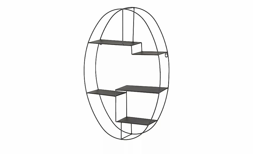 Wandregal  Hasborn ¦ schwarz ¦ Maße (cm): B: 44 H: 71 T: 16.0 Regale > Wand günstig online kaufen